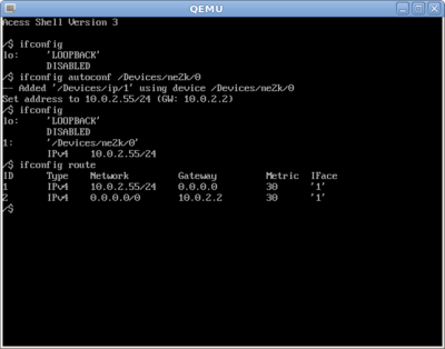 ifconfig - The Acess2 network configuration program.