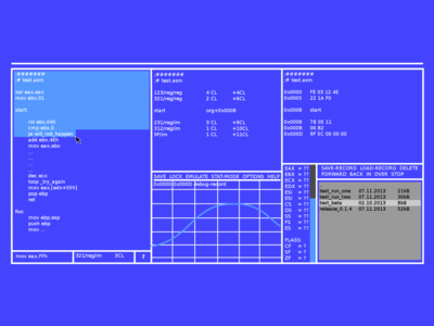 rough outline on my idea of an ASM-IDE