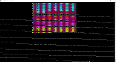 screenshot from qemu freaking out